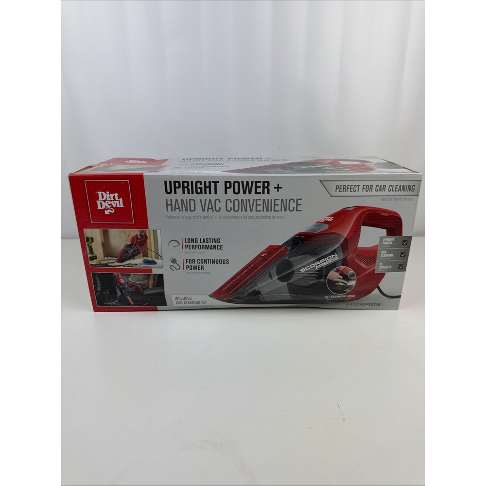 NEW! Dirt Devil SCORPION Hand Held Vacuum/ RED